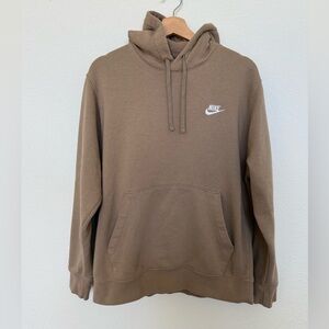 Nike Hooded Sweatshirt Brown Size Large